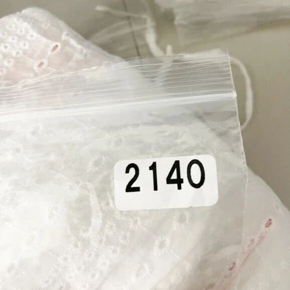 Missguided Women White Cord Broderie Tie Crop Top Eyelet Plunge V-Neck 6 NWT - Picture 12 of 12